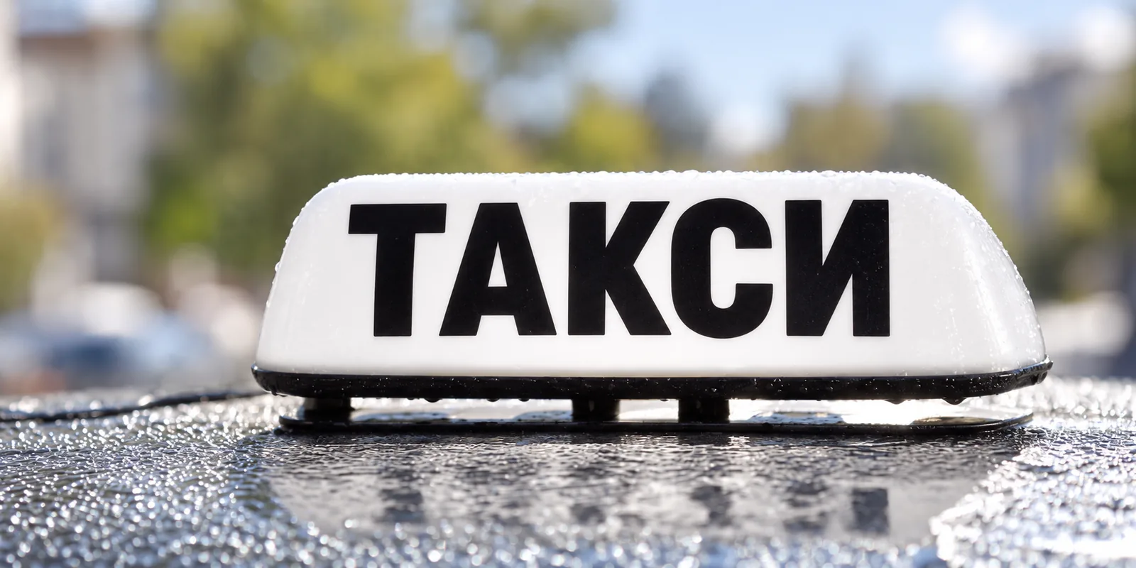 Бяла табела ТАКСИ при дневно осветление